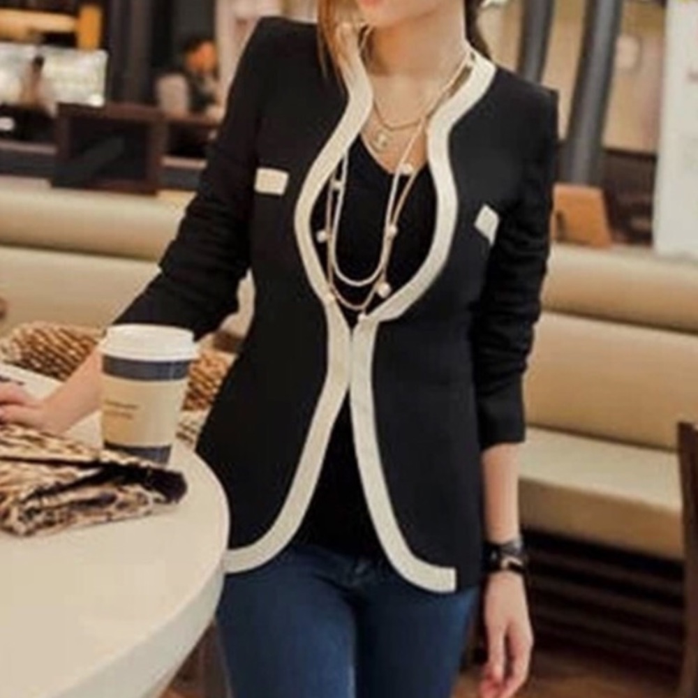 Women's Slim One Button Single Breasted Blazer - image 1